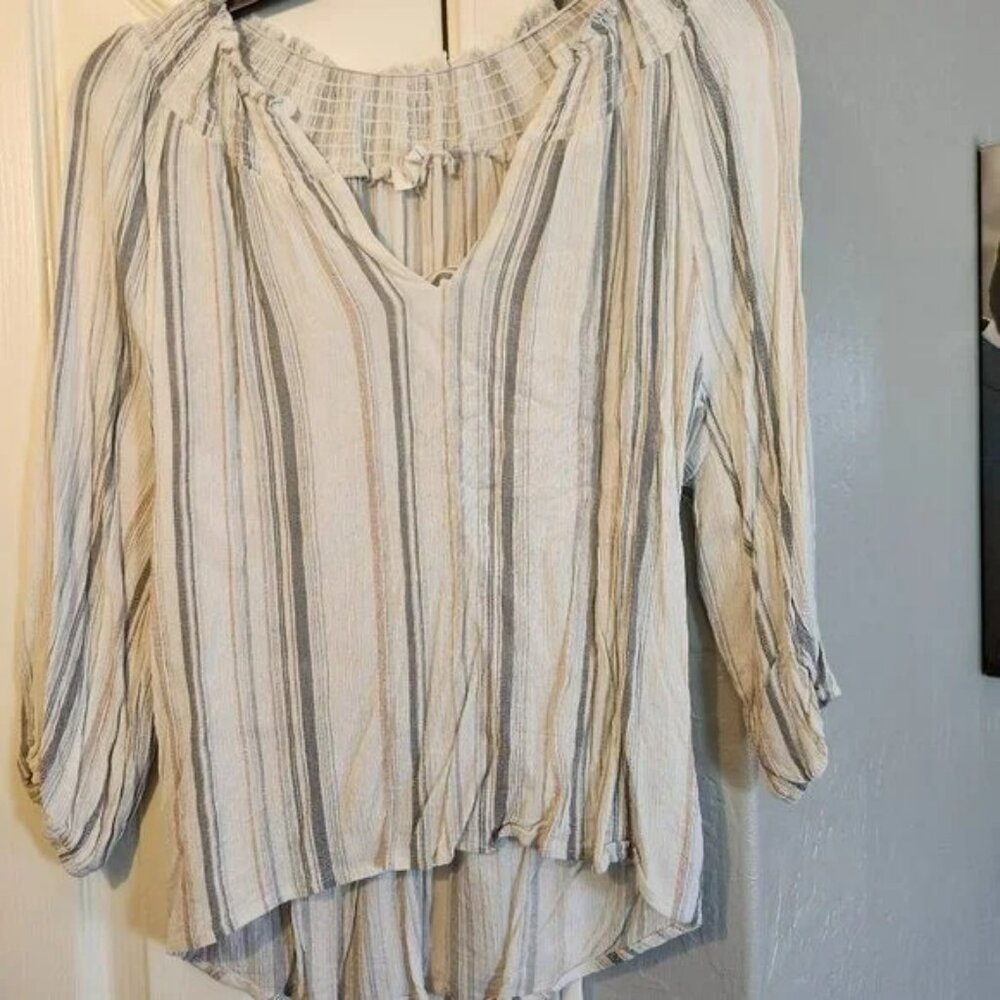 Olivia Grey 3/4 sleeve blouse